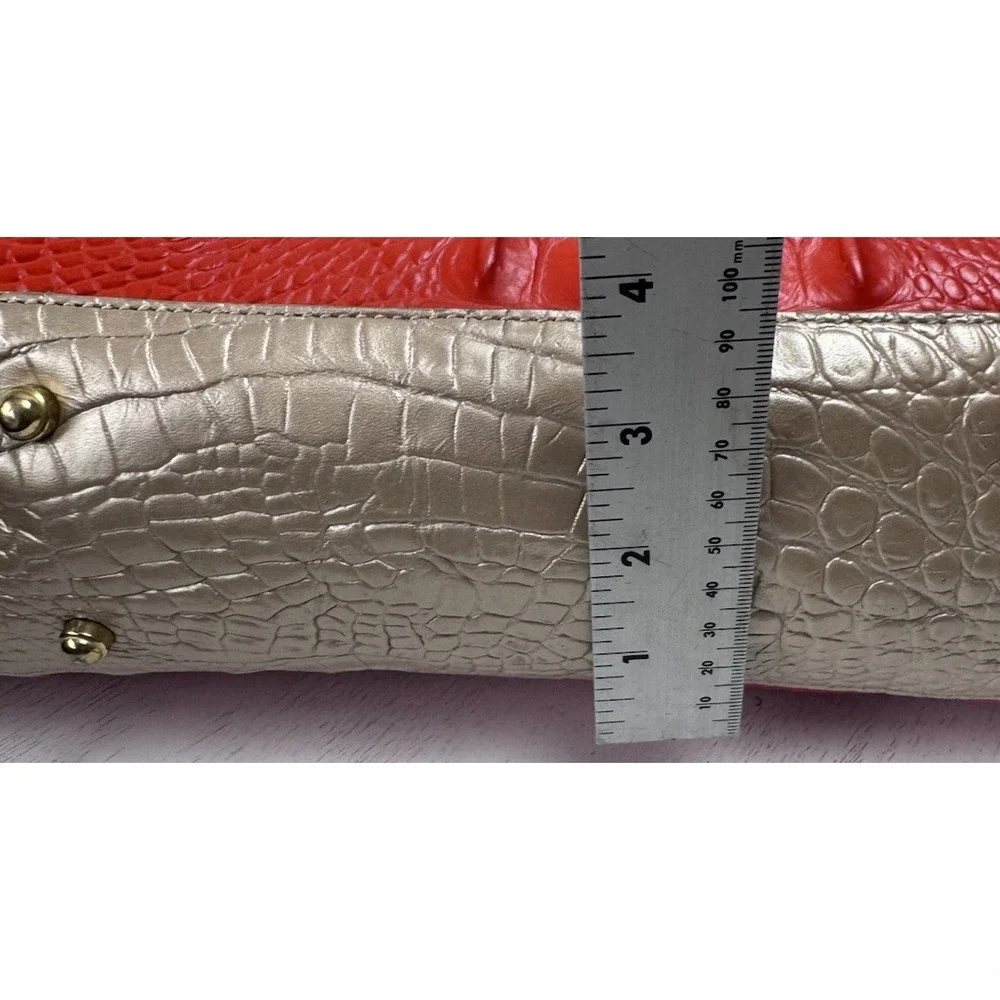 Brahmin Mandy Vineyard Fizz Tricolor Croc Embossed‎ Leather Tote handbag Rare